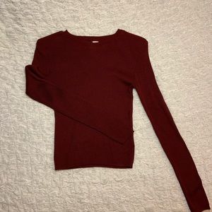 Long sleeve crop top sweater